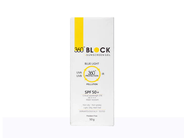 360 Block Sunscreen Gel SPF 50+, 50 GM.