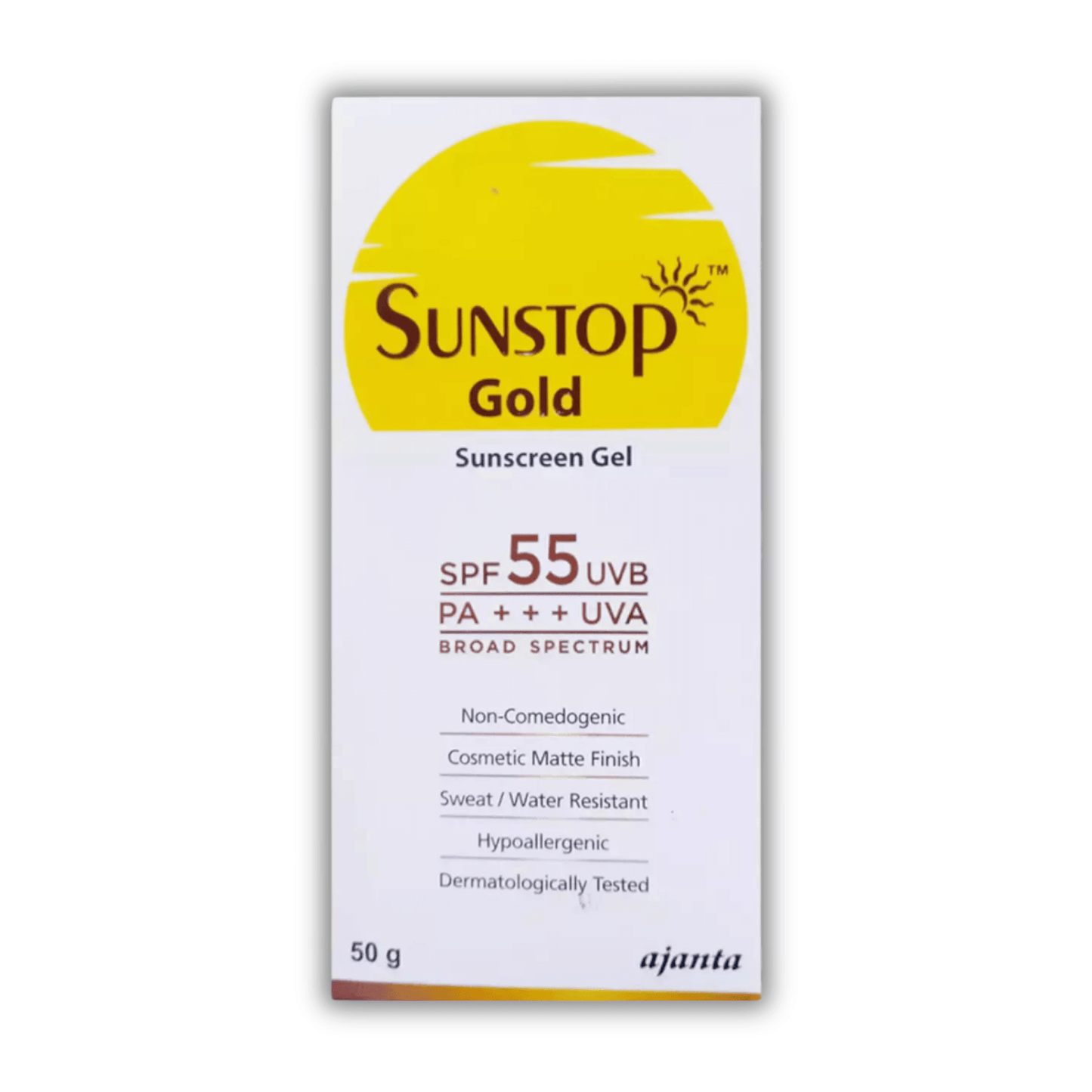 SunStop Gold Sunscreen Gel SPF 55 PA+++, 50GM