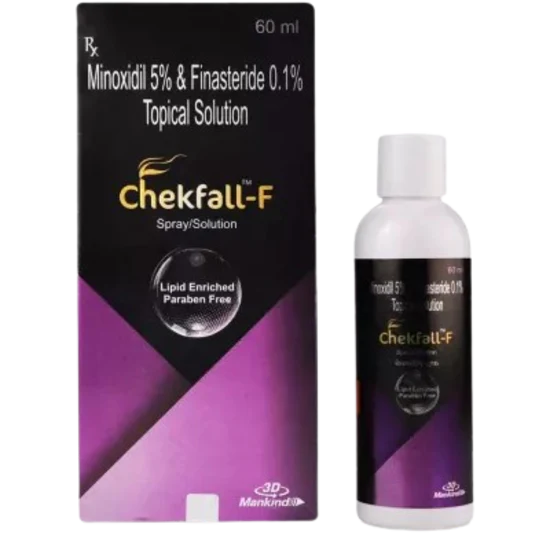 Chekfall-F 5% Topical Solution, 60ml.