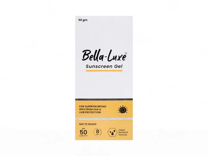 Bella-Luxe Matte Based Sunscreen Gel SPF 50 PA+++ ,50gm.