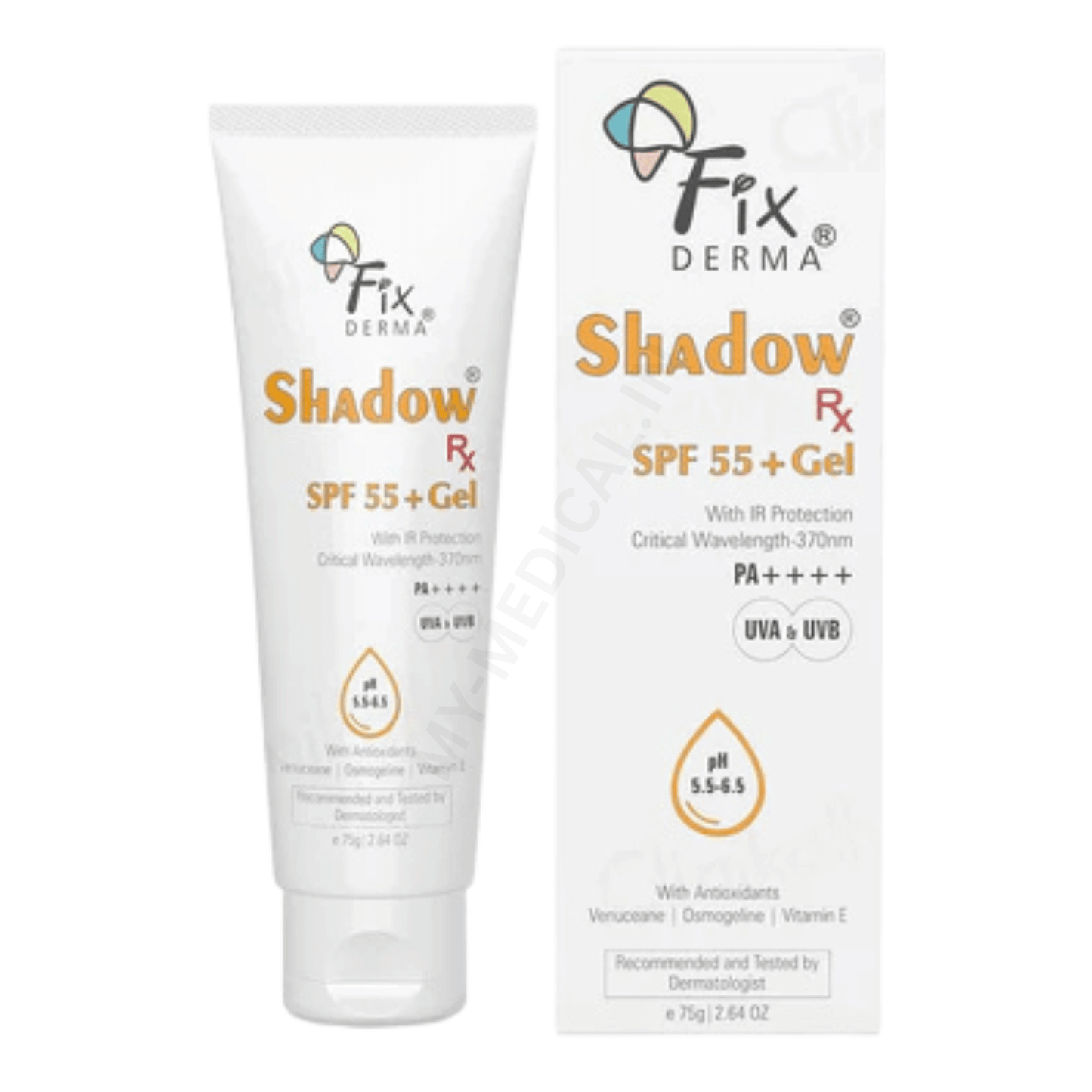Fixderma Shadow RX SPF 55+ Gel – 75gm