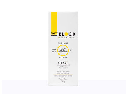 360 Block Sunscreen Gel SPF 50+, 50 GM.