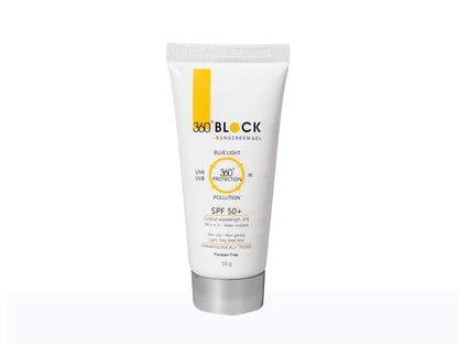 360 Block Sunscreen Gel SPF 50+, 50 GM.