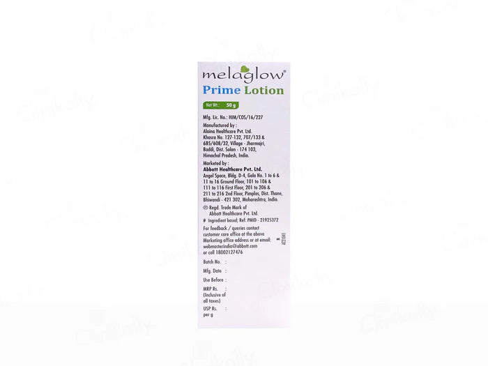 Melaglow Prime Depigmenting Lotion, 50gm.