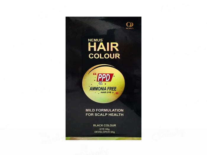Nemus PPD & Ammonia Free Hair Colour - Black ,60gm.