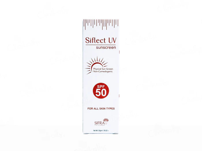 Siflect UV Physical Sunscreen SPF 50, 50gm.