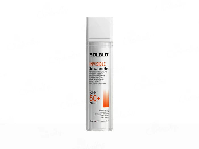 Solglo Invisible Sunscreen Gel SPF 50+ PA++++ ,50ml.