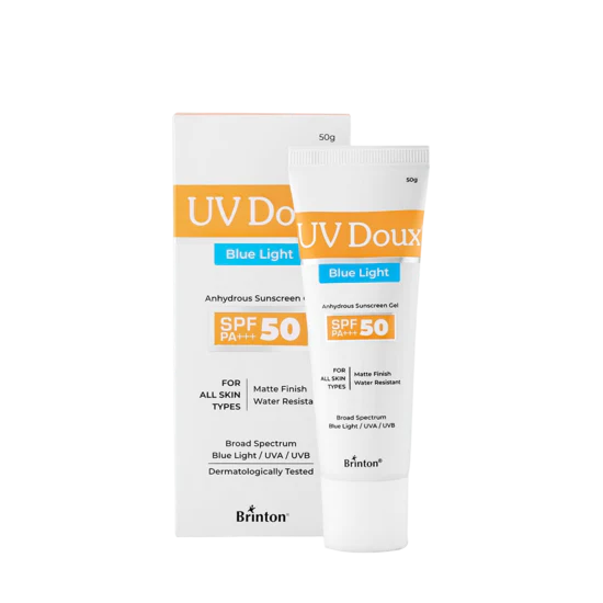 UV Doux Blue Sunscreen Gel SPF 50,| 50gm.