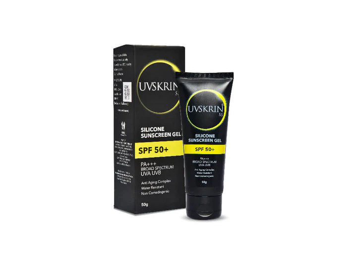 UVSkrin SS Silicone Sunscreen Gel SPF 50+, 50gm.