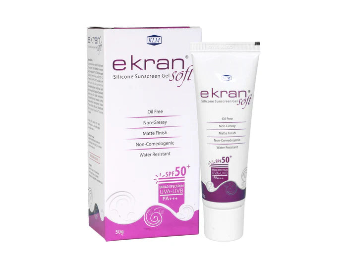 Ekran Soft Silicone Sunscreen Gel SPF 50+/PA+++, 50gm.